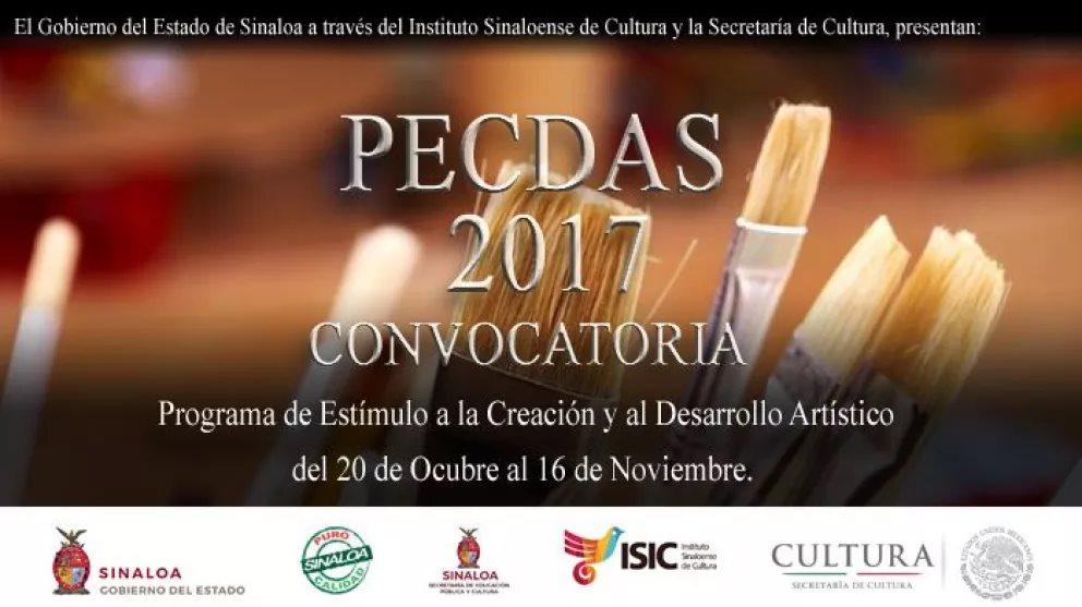 Convocatoria para el desarrollo artístico PECDAS 2017