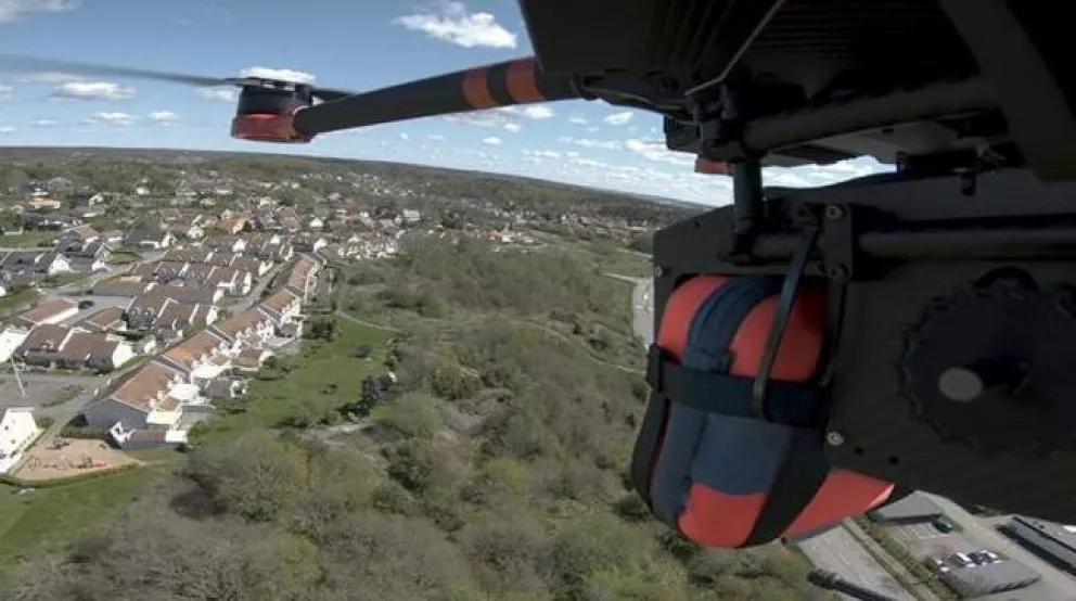 Un dron salva la vida de un hombre de 71 años