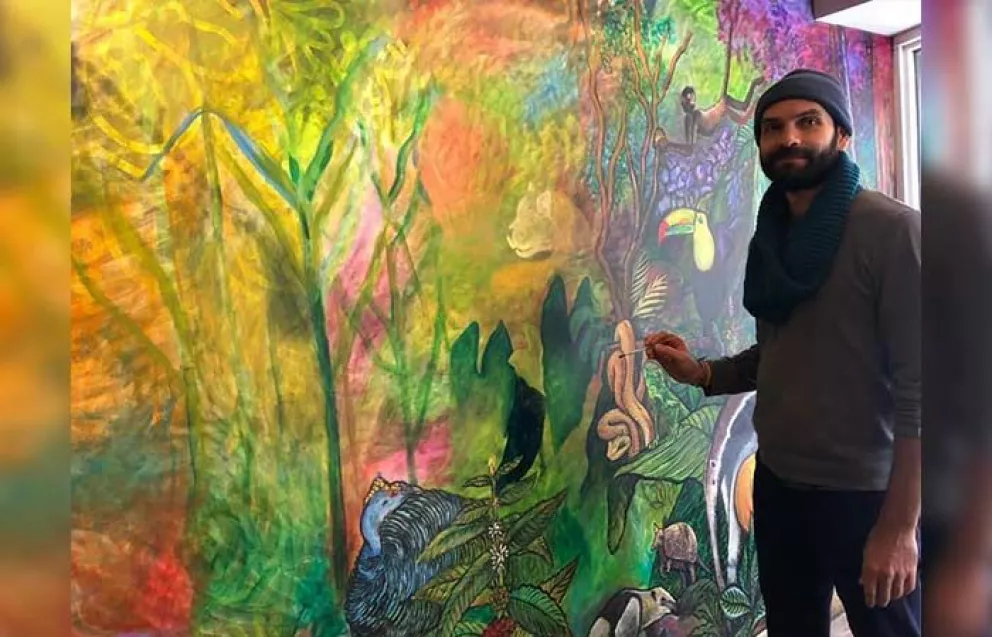 Julio Morales salió de Culiacán pintando sueños por el mundo