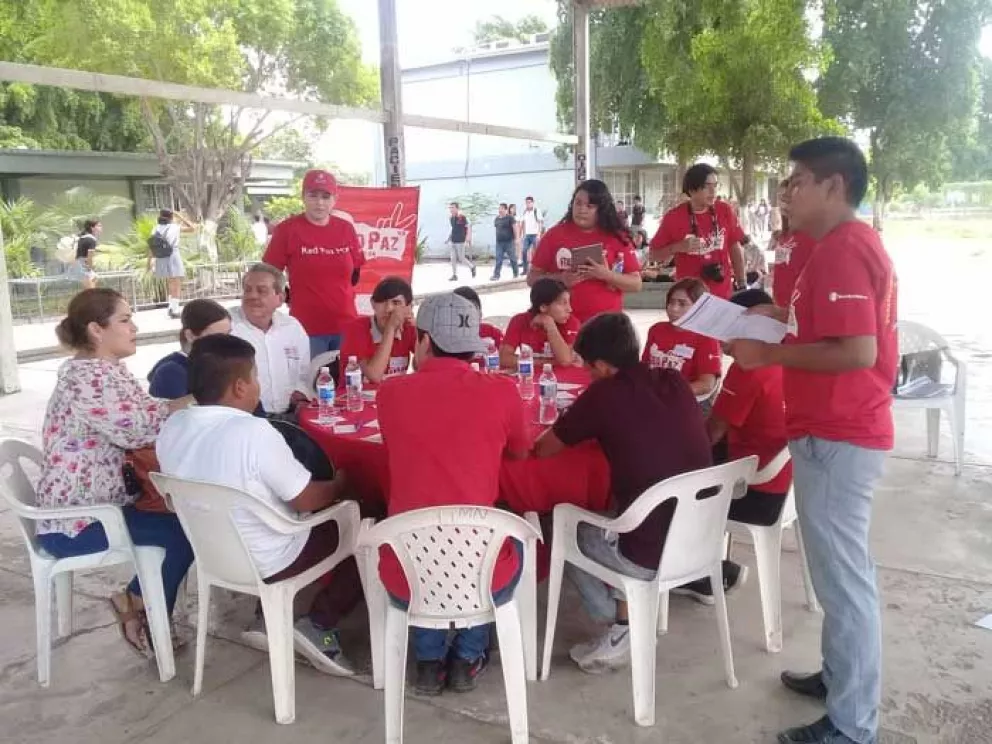 Red Paz Mx realizó foro con jóvenes y niños en Villa Juárez