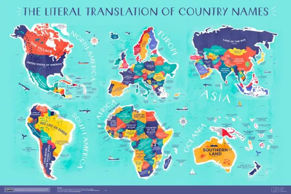 ¿Cuál es la traducción literal del nombre de los países?