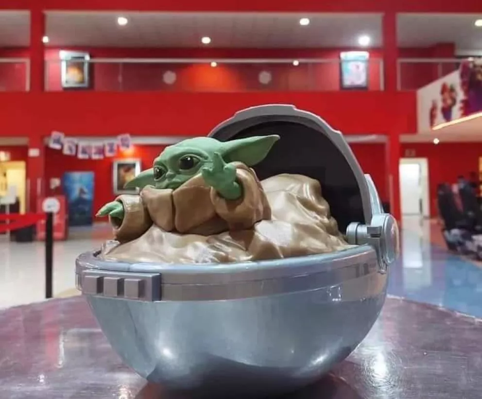 La palomera de Baby Yoda ya está disponible en Cinemex. Foto: Cortesía