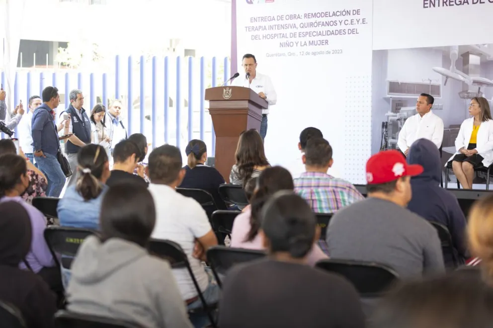 Inauguran de manera oficial la remodelación del Hospital de Especialidades del Niño y la Mujer en Querétaro. Foto: Cortesía