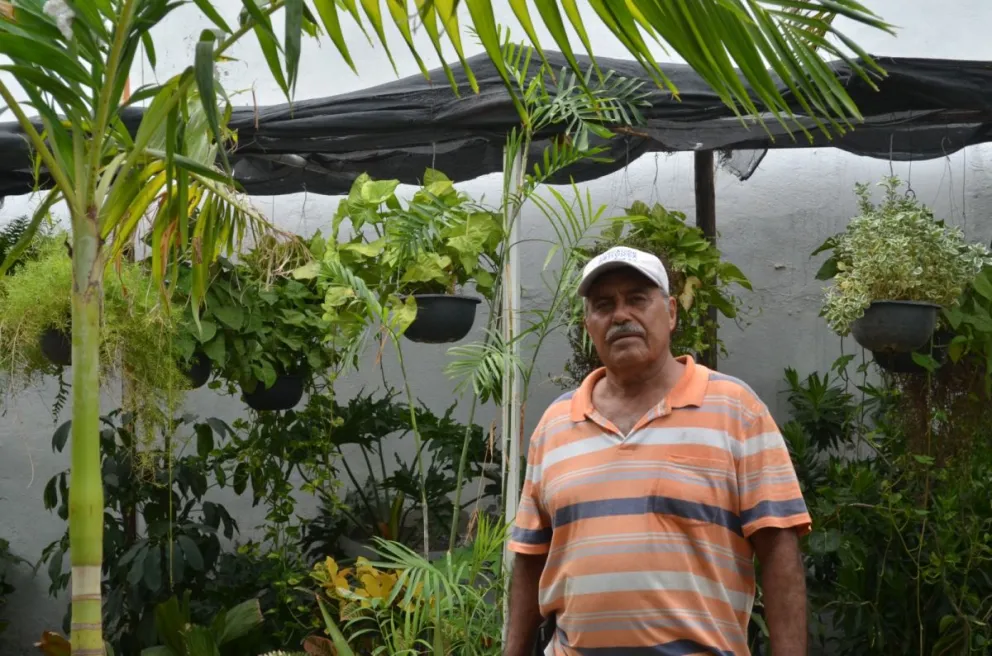 Jorge también vende en su vivero maceteros y tierra preparada para las plantas sobre el bulevar Agricultores, esquina con la calle 17 en la colonia Guadalupe Victoria. En un horario de 8:00 A.M. a 6:00 P.M.  Fotos: Juan Madrigal