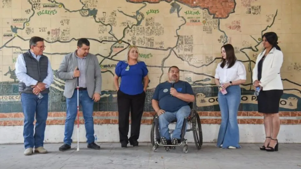Durante la inauguración oficial de la Feria Azul del Empleo para Personas con Discapacidad en la ciudad de Los Mochis, Ahome. Foto: Cortesía