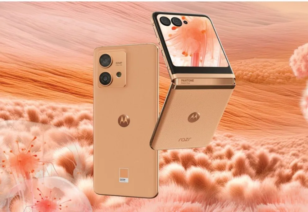 Peach Fuzz es el Color Pantone de 2024 y Motorola.