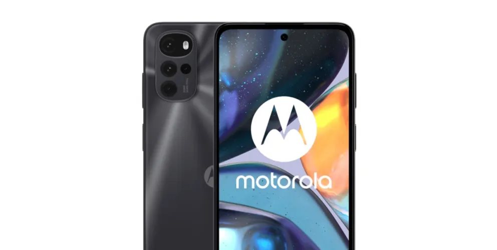 El smartphone Motorola Moto G22 está disponible en blanco, negro y turquesa. Foto: Cortesía