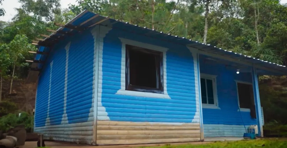 Casa construida por MrBeast en Guatemala. Captura de pantalla YouTube @BeastPhilanthropy