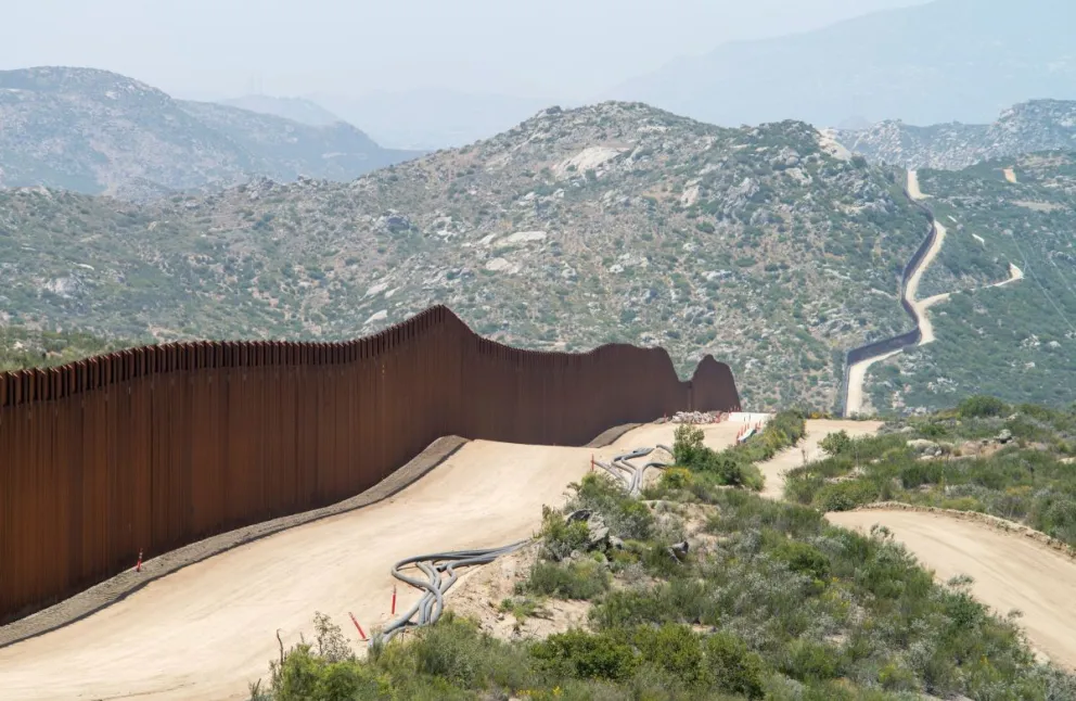 Frontera de Mexico y Estados Unidos.