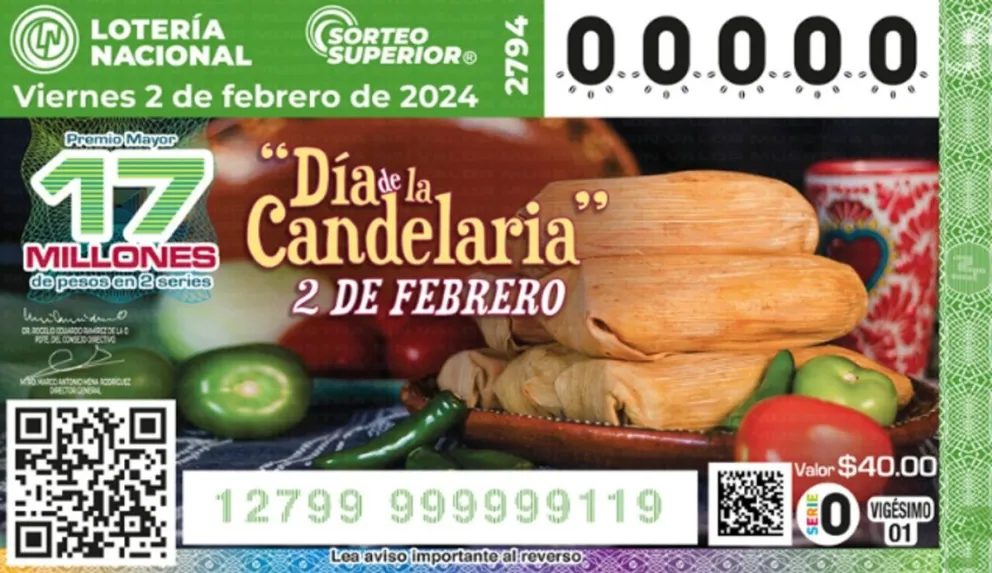 Sorteo Superior 2791 del Día de la Candelaria: lista de números ganadores. Imagen: Lotería Nacional