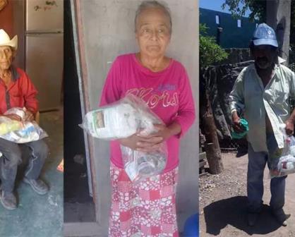Continua la entrega de despensas en colonias de Villa Juárez