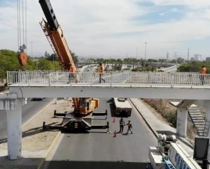 Retiran en Culiacán el quinto puente antipeatonal