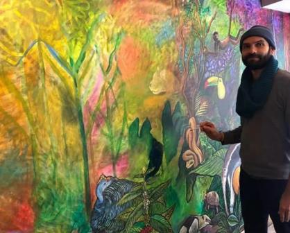 Julio Morales salió de Culiacán pintando sueños por el mundo