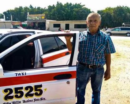 Ramón Zazueta, es el taxista más viejo de Villa Juárez