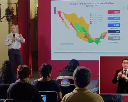 Van 8,261 casos de coronavirus en México y 3,087 recuperados